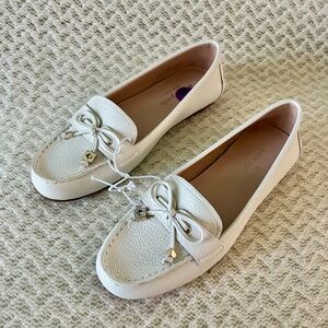 NEW Kate Spade New York White Leather Cheshire Tie Size 6.5